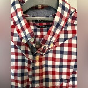 Men’s plaid long sleeve nautica shirt